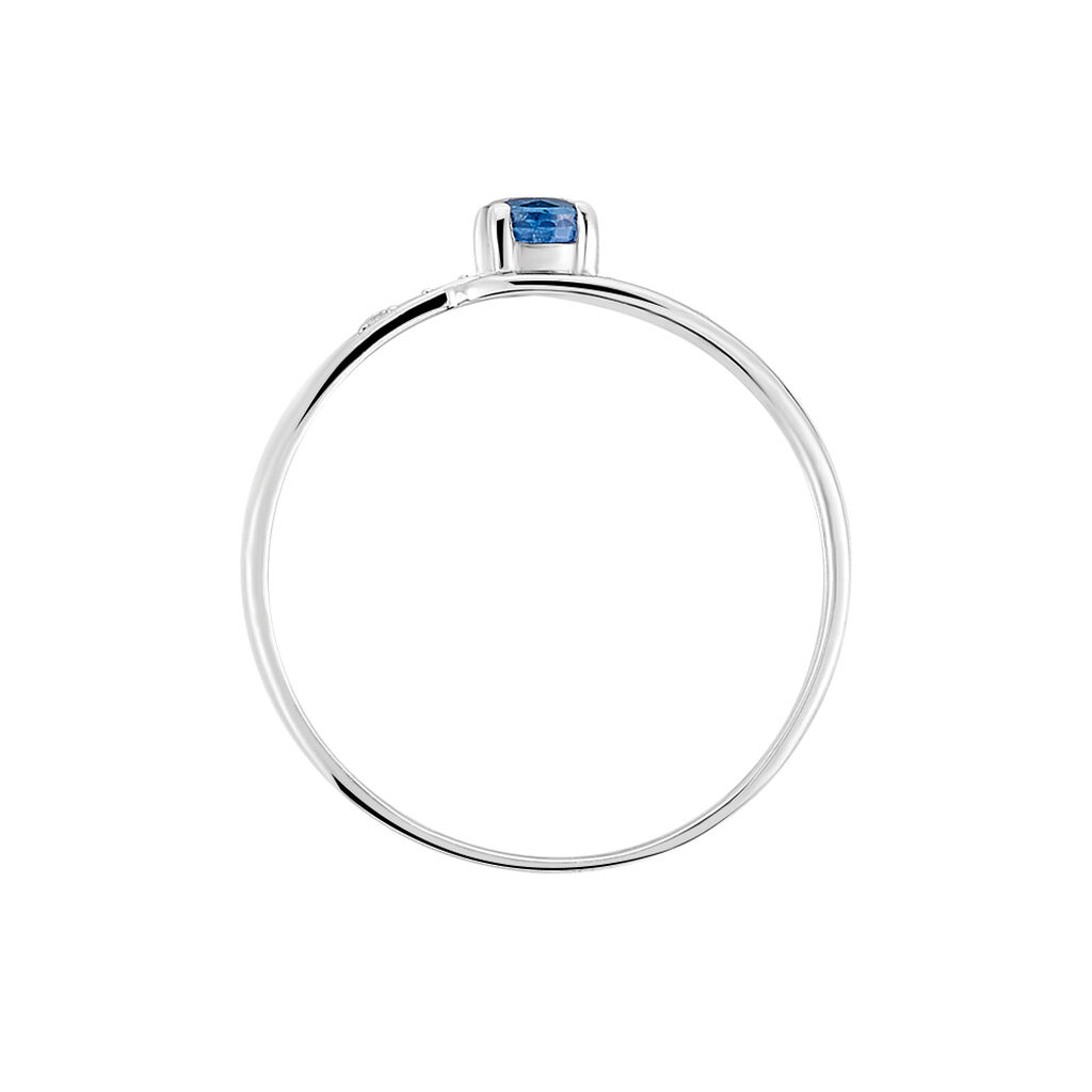 Bague Tanissia Or Blanc Saphir Et Diamant