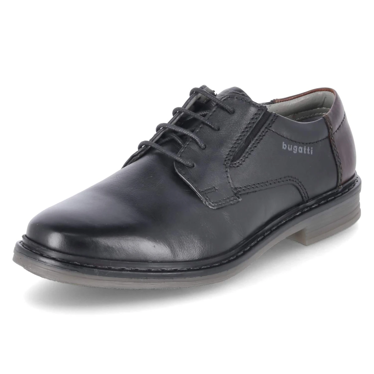 BugattiHalbschuhe - black / dark brown