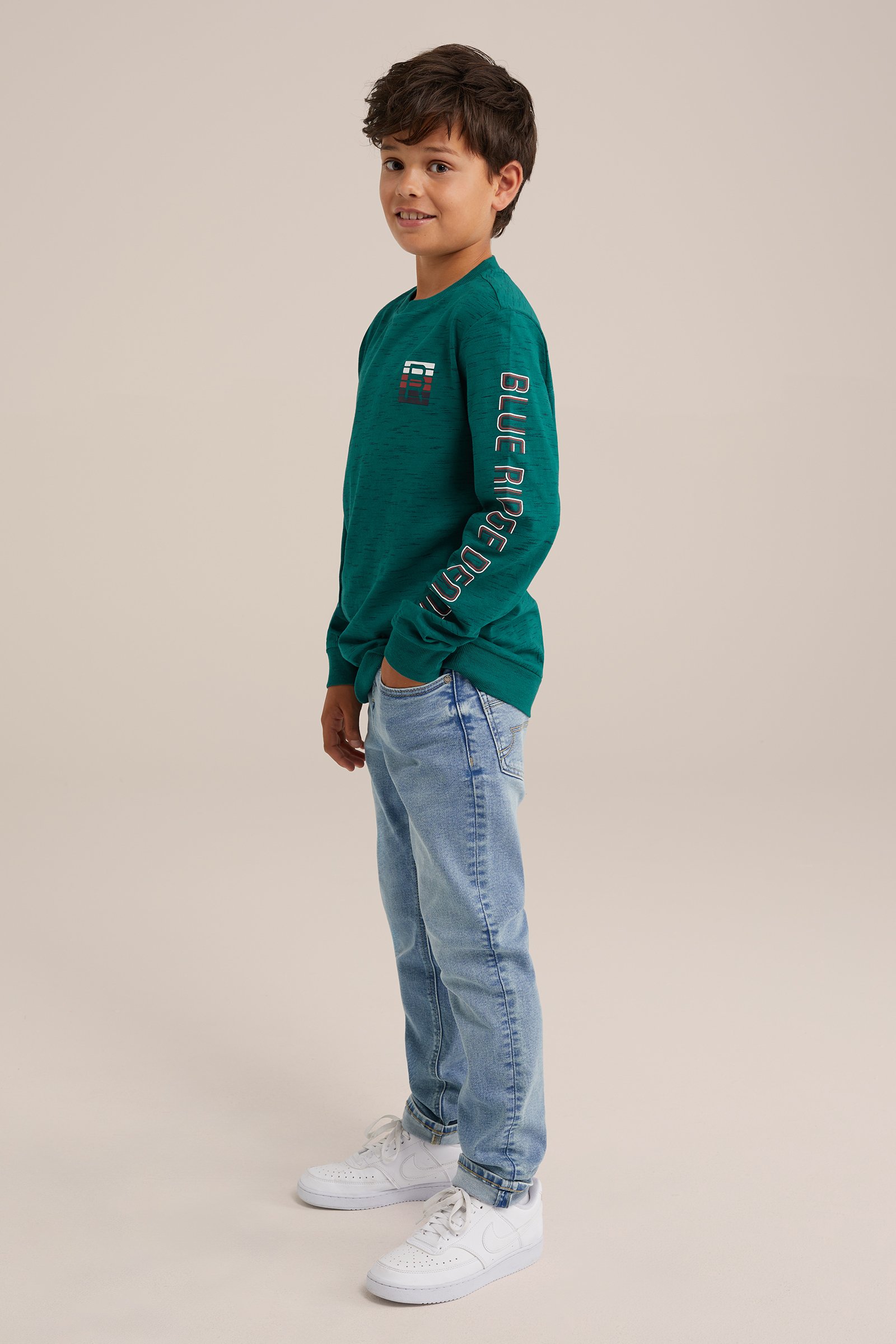 Jongens T-shirt met dessin Blue Ridge Donkergroen