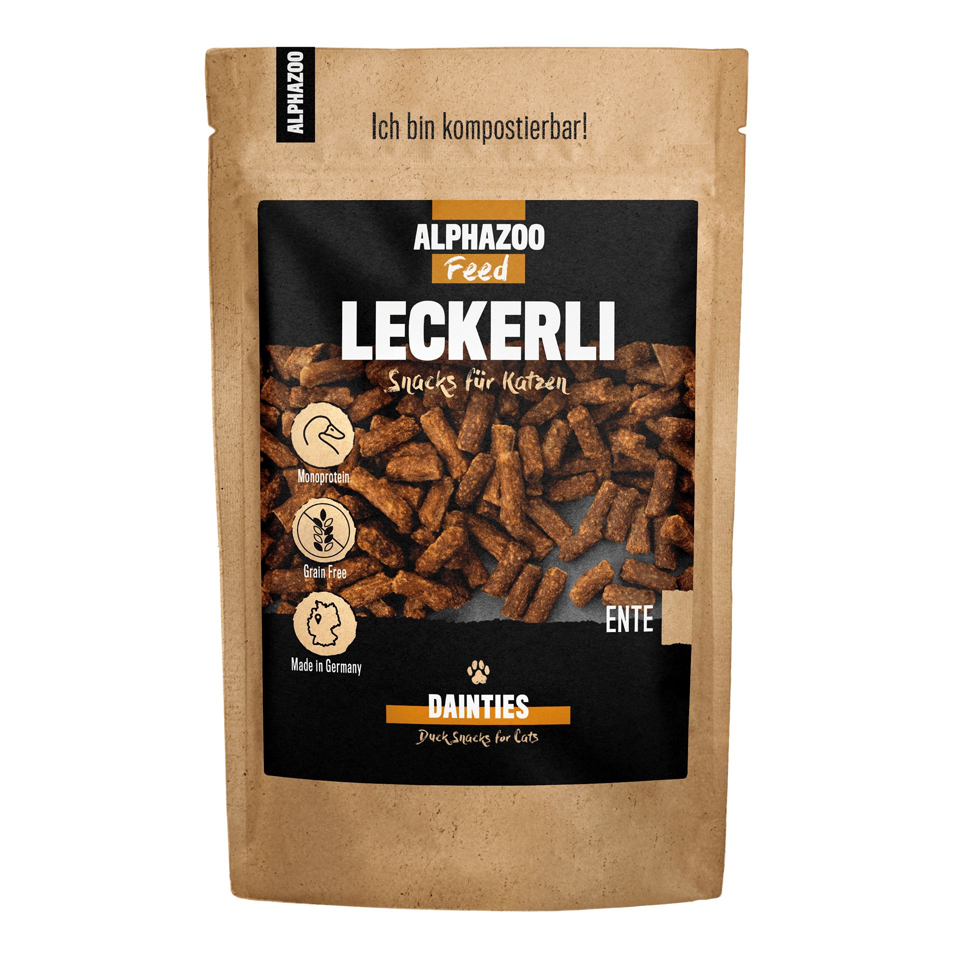 ALPHAZOO Leckerli Ente, Snacks für Katzen
