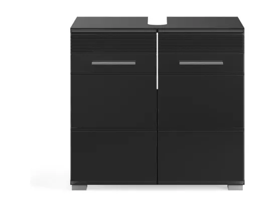 Meuble sous vasque – Noir laqué – KLEANKIN