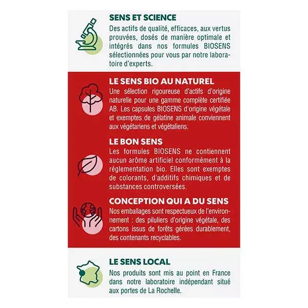 Biosens Ômega 3 Orgânico à Base de Plantas - 40 Cápsulas