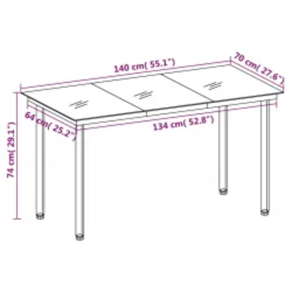 Mobilier de salle à manger de jardin coussins 7 pièces gris et noir