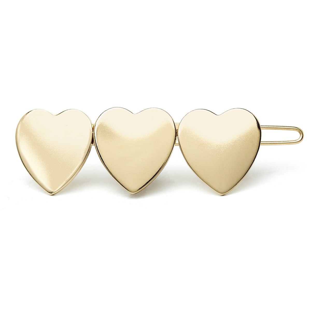 barrette coeurs doré à l'or fin - APHRODITE