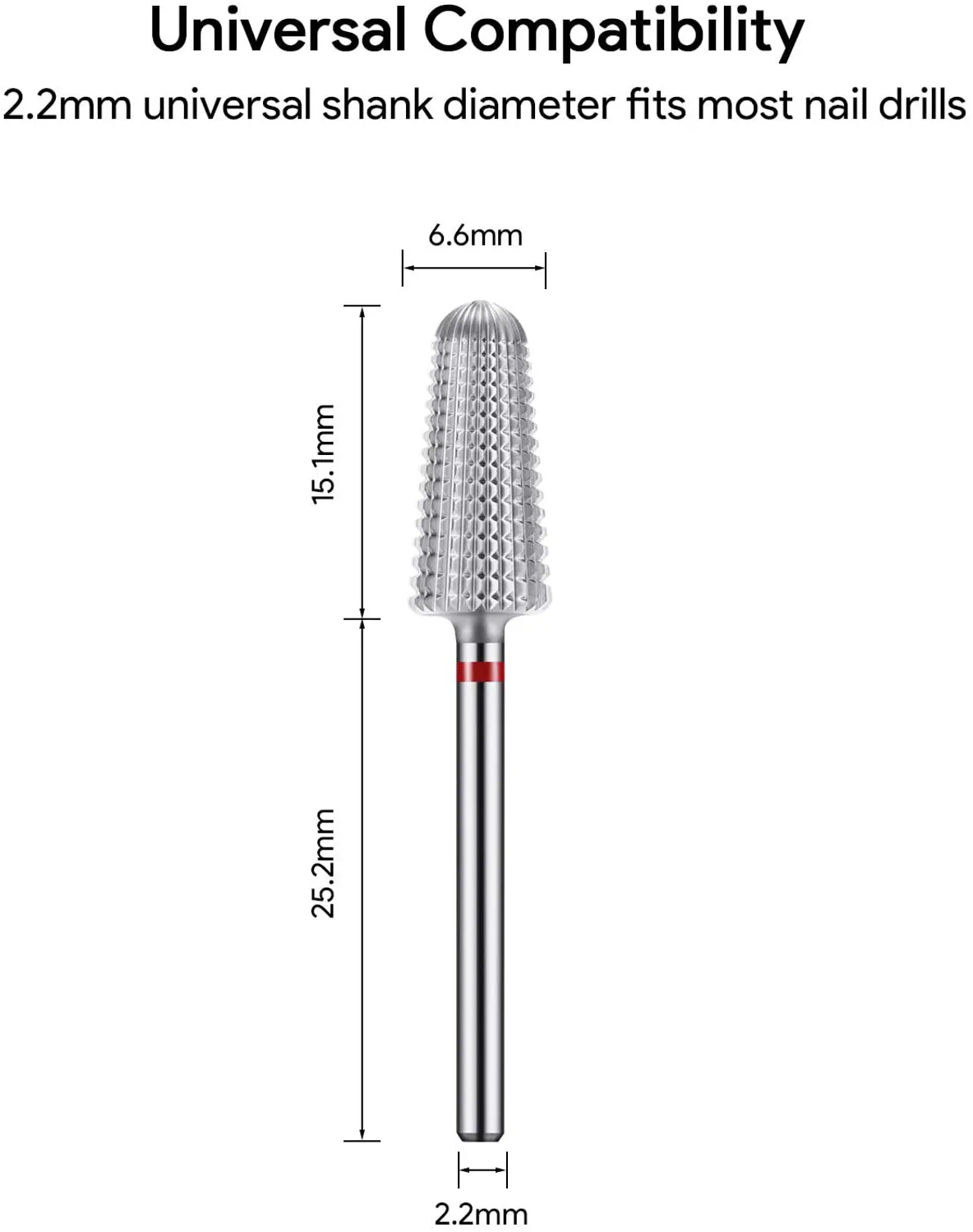 JCMASTER MCA653F, Nagelfräser Bit Premium, 2,35mm, MCA653F Hartmetall, Longlife, Aufsatz Gelnägel, Acryl Maniküre, Pediküre, Hornhaut, Stärke Fein, Inkl Ebook