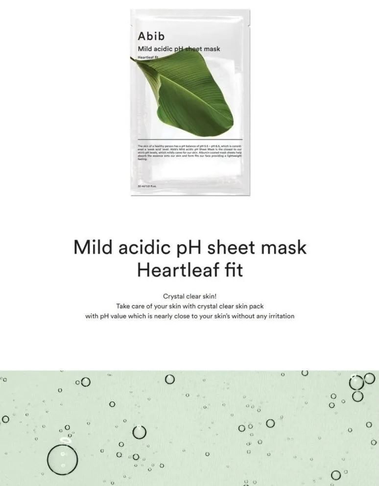 Abib - Milde pH-sheetmaskerset - 6 soorten