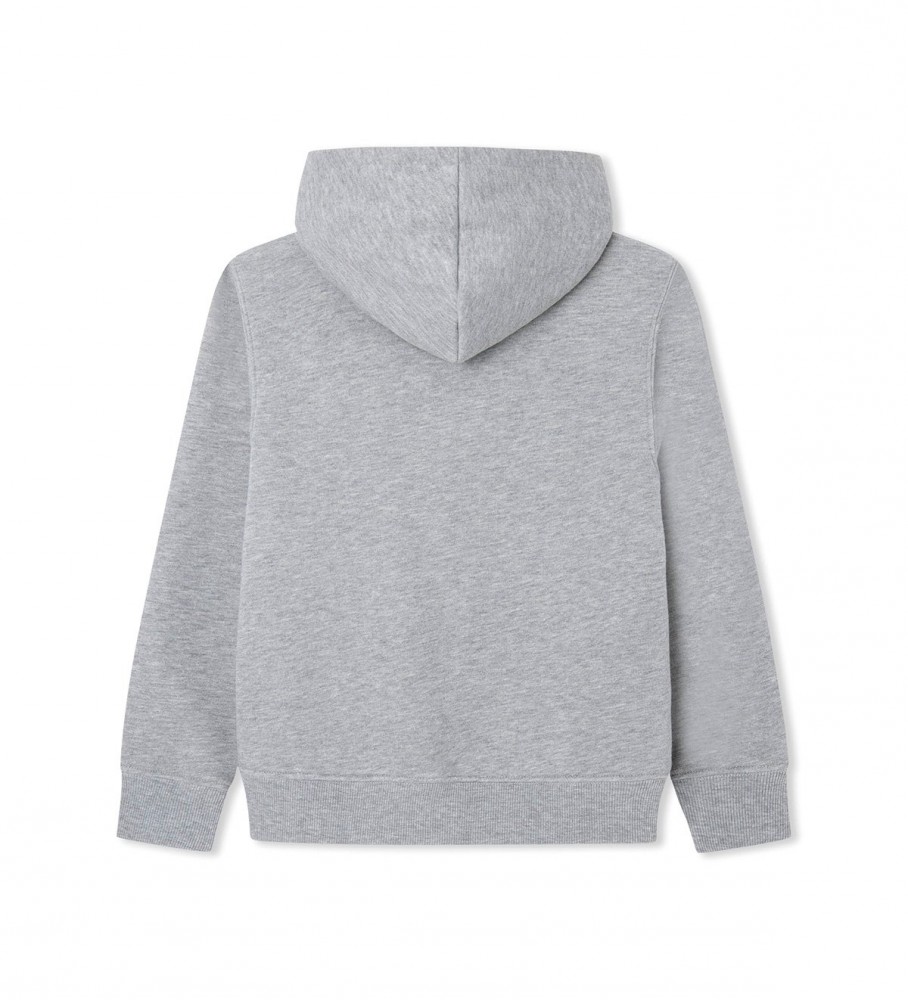 Moletom com zíper Pepe Jeans Nolan, cinza