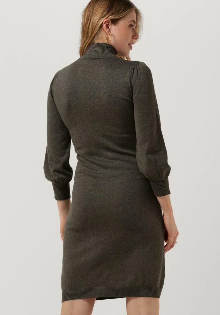 MINUS donkergroene minus mini jurk mersin highneck knit dress
