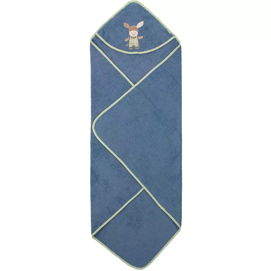 Sterntaler Kapuzenbadetuch Emmilius mittelblau 100 x 100 cm