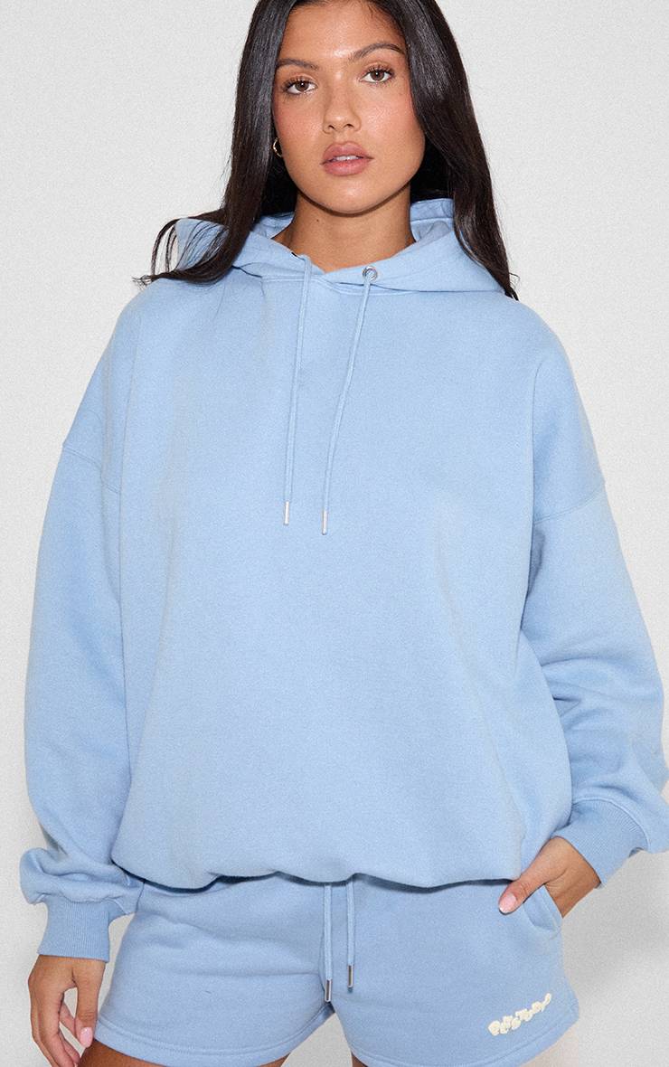 Bleu Layette Short De Jogging À Cordon Avec Logo En Relief Plt Studio