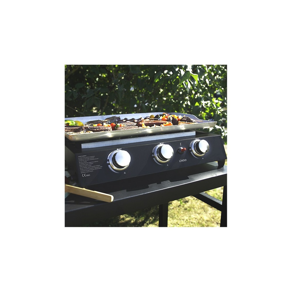 Plancha gaz 3 brûleurs