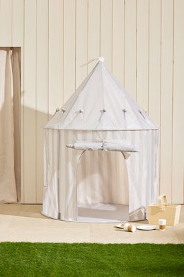Kids Concept Stripete Leketelt, Grå