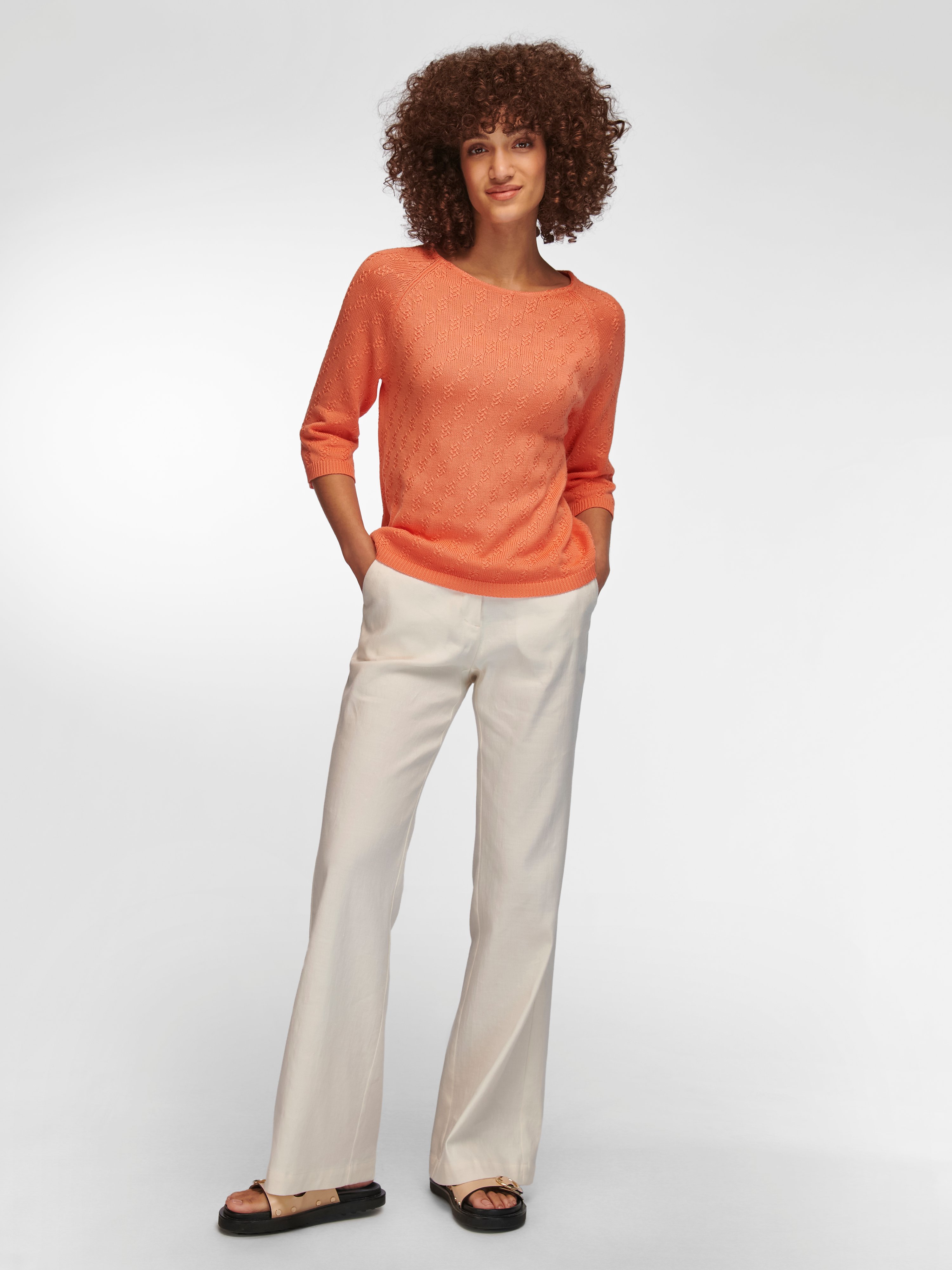 Rundhals-Pullover aus 100% SUPIMA®-Baumwolle