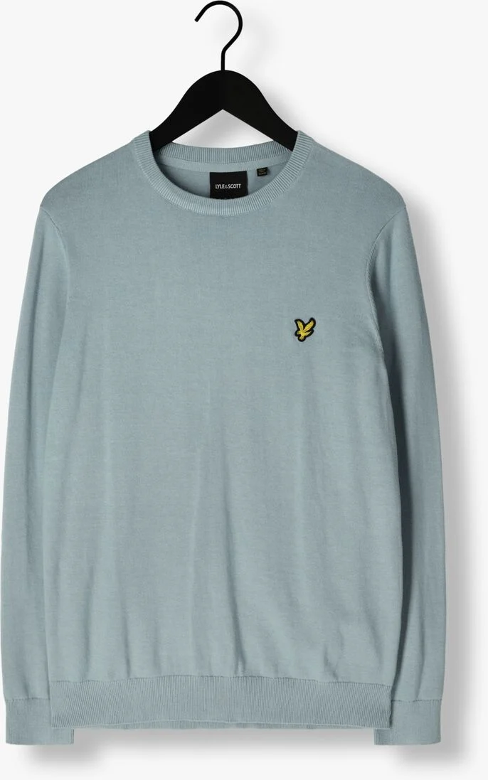 LYLE & SCOTT blauwe lyle & scott t-shirt cotton crew neck jumper