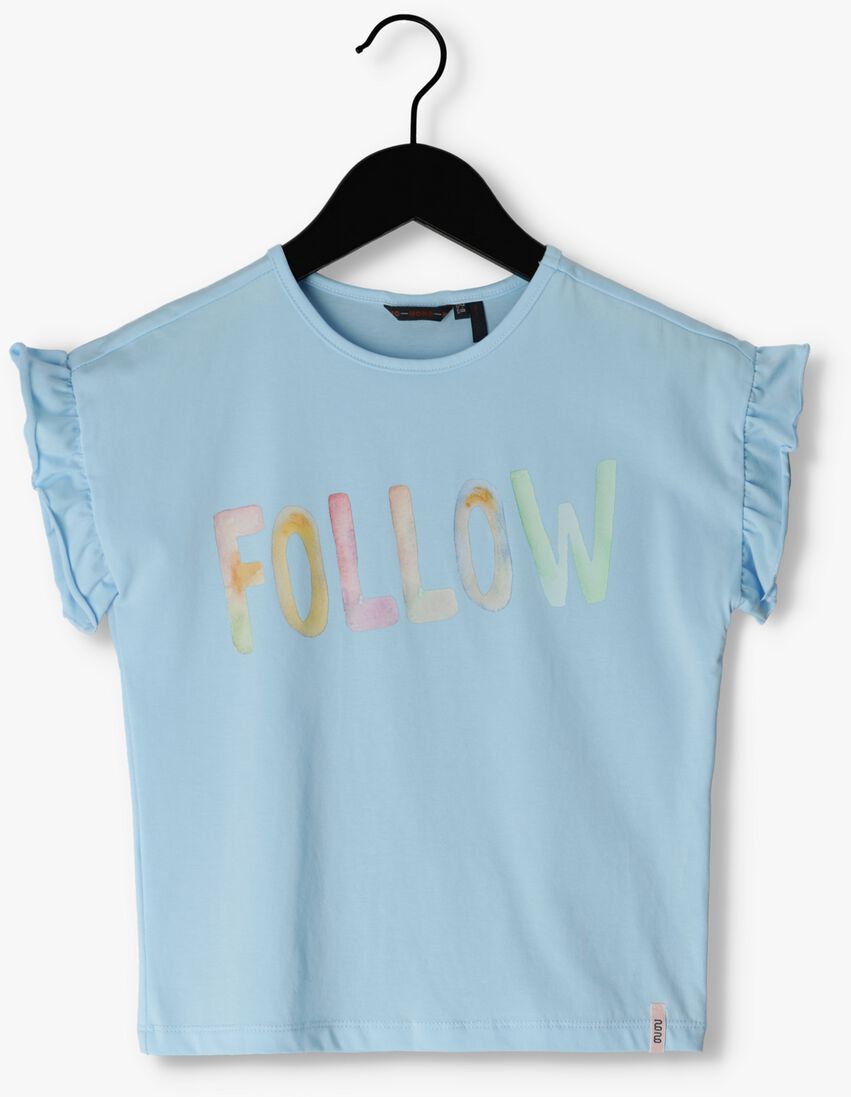 NONO blauwe nono t-shirt kanou tshirt short ruffled sleeve
