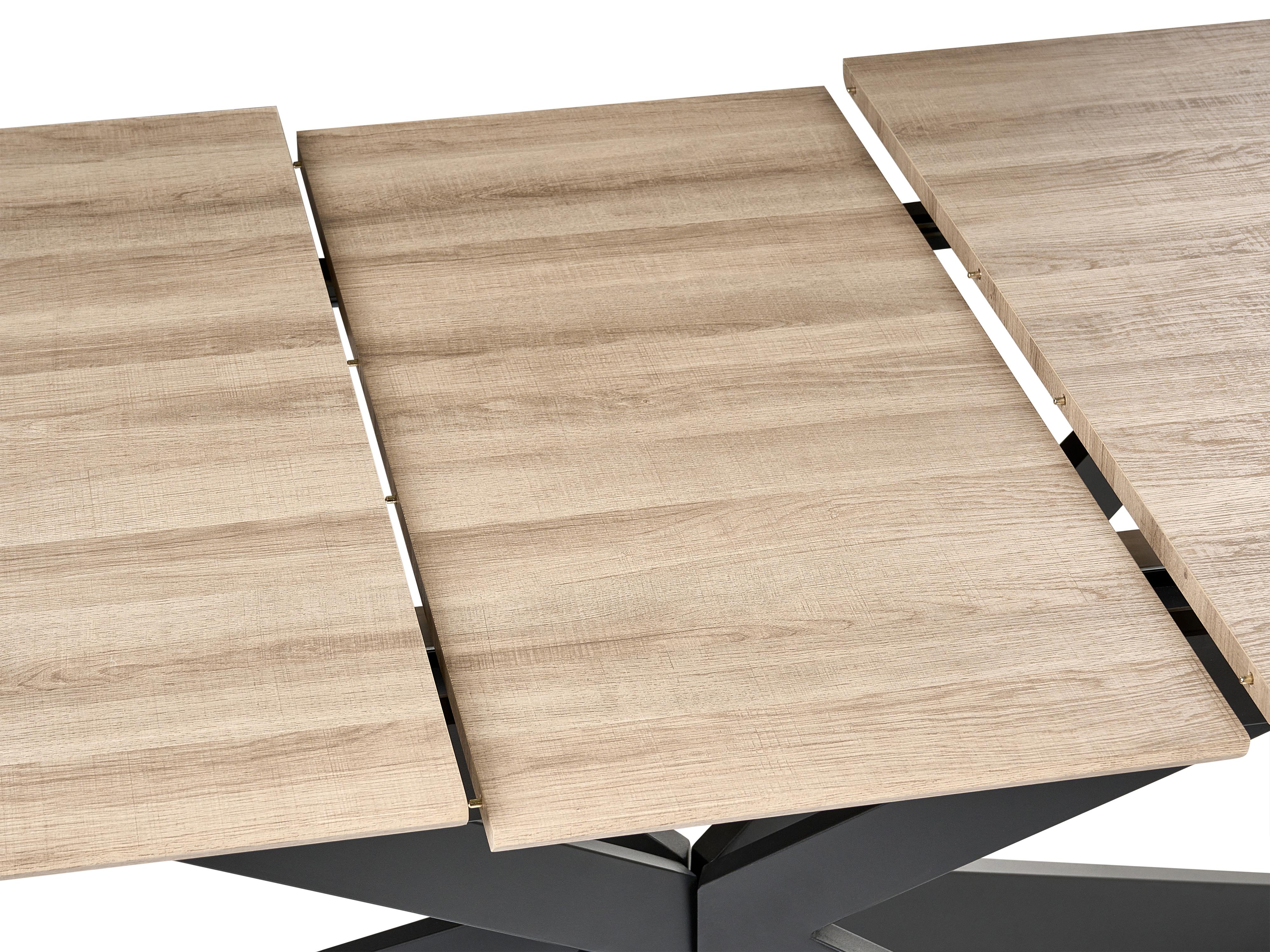 Eettafel FINLEY Lichtbruin 90 cm 160/200 cm