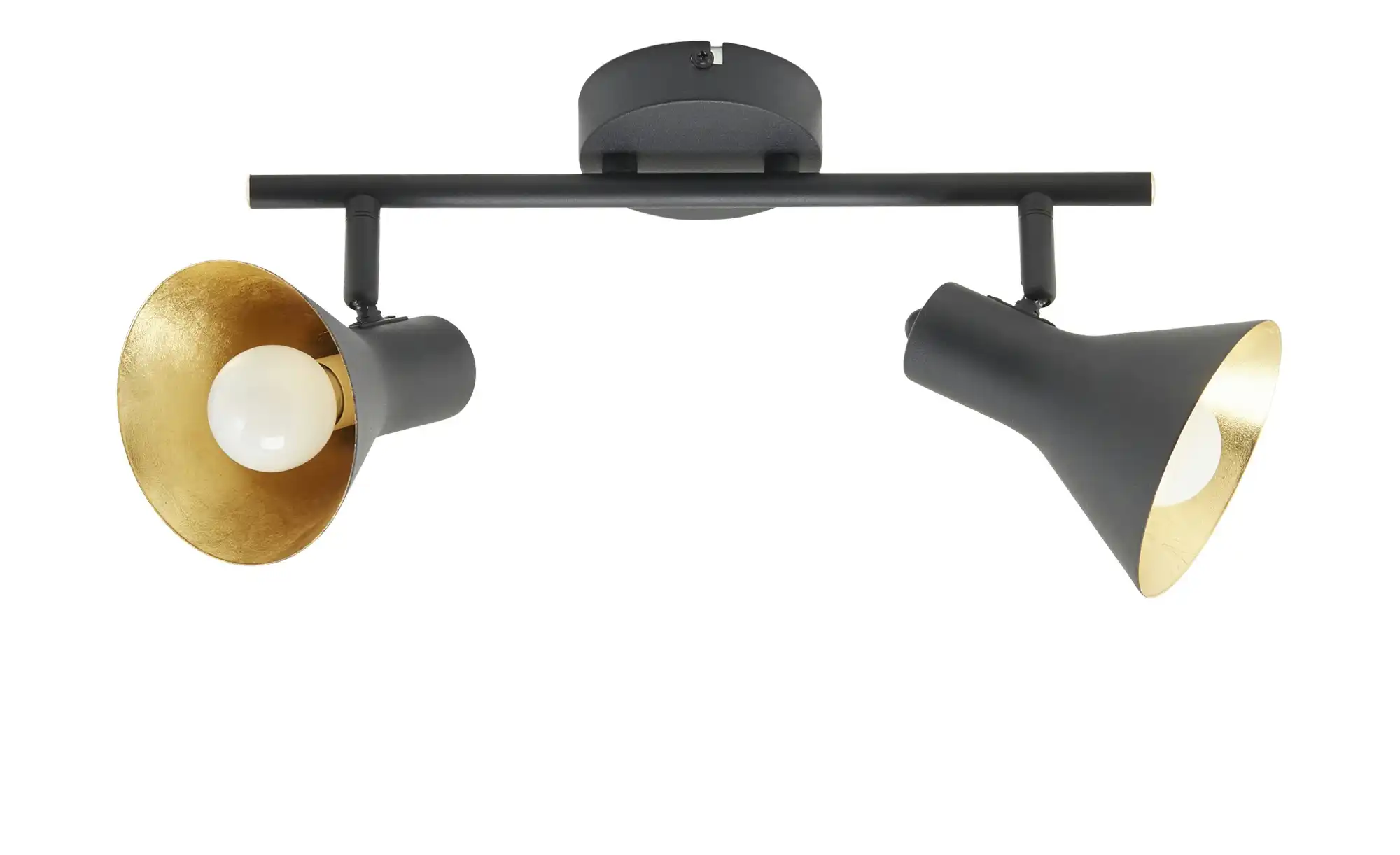Trio Deckenstrahler, 2-flammig, schwarz/goldfarben