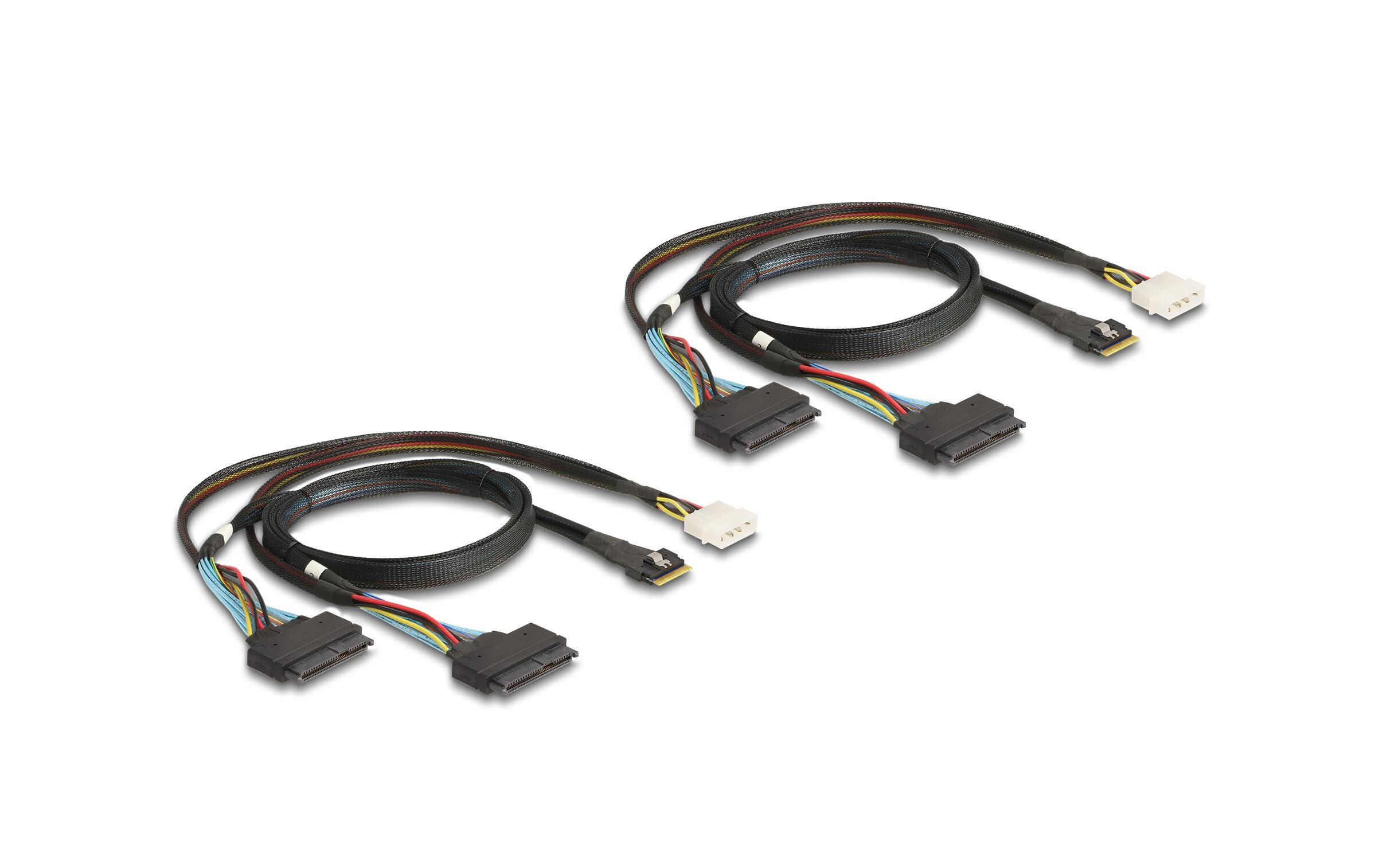 Host Bus Adapter PCI Express x16 - 4x SFF-8639<br>Delock PCI Express 4.0 x16 Karte zu 4 x SFF-8639 NVMe – Bifurcation – Low Profile Formfaktor