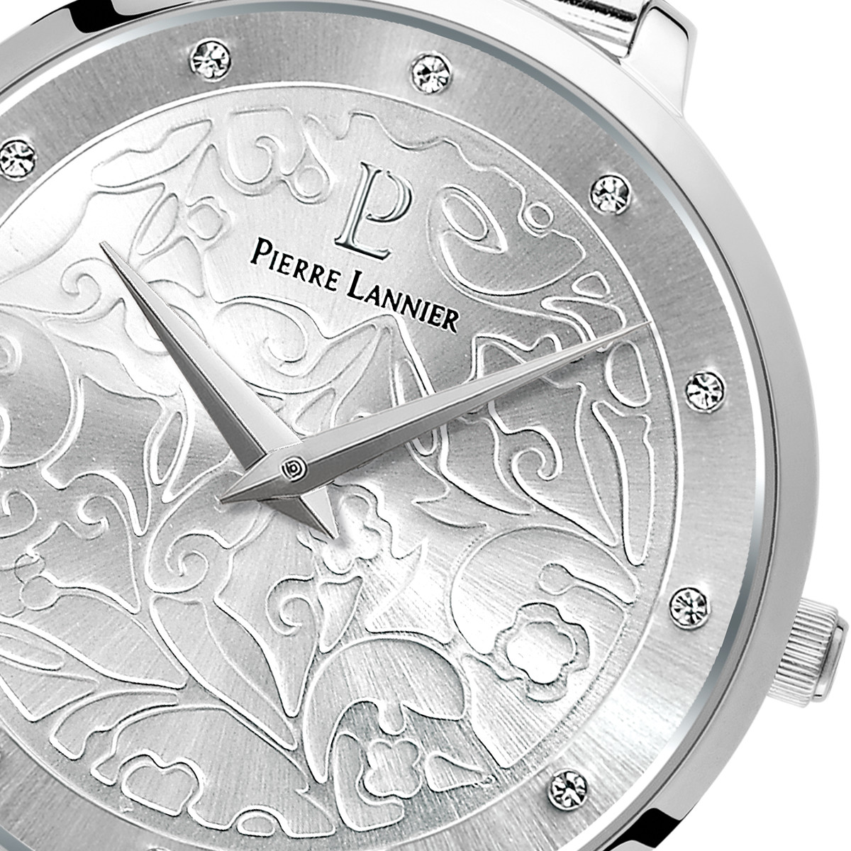 Montre Pierre Lannier femme acier bracelet maille milanaise