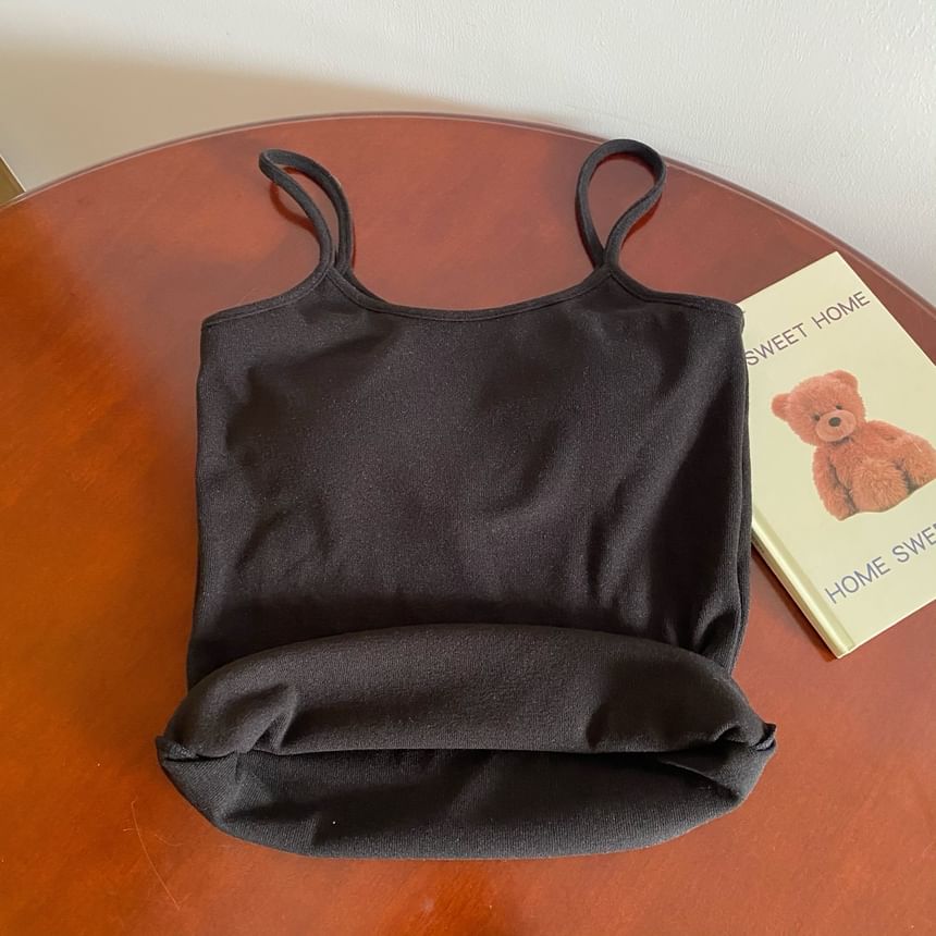 Edise - Effen gewatteerde gebreide crop top