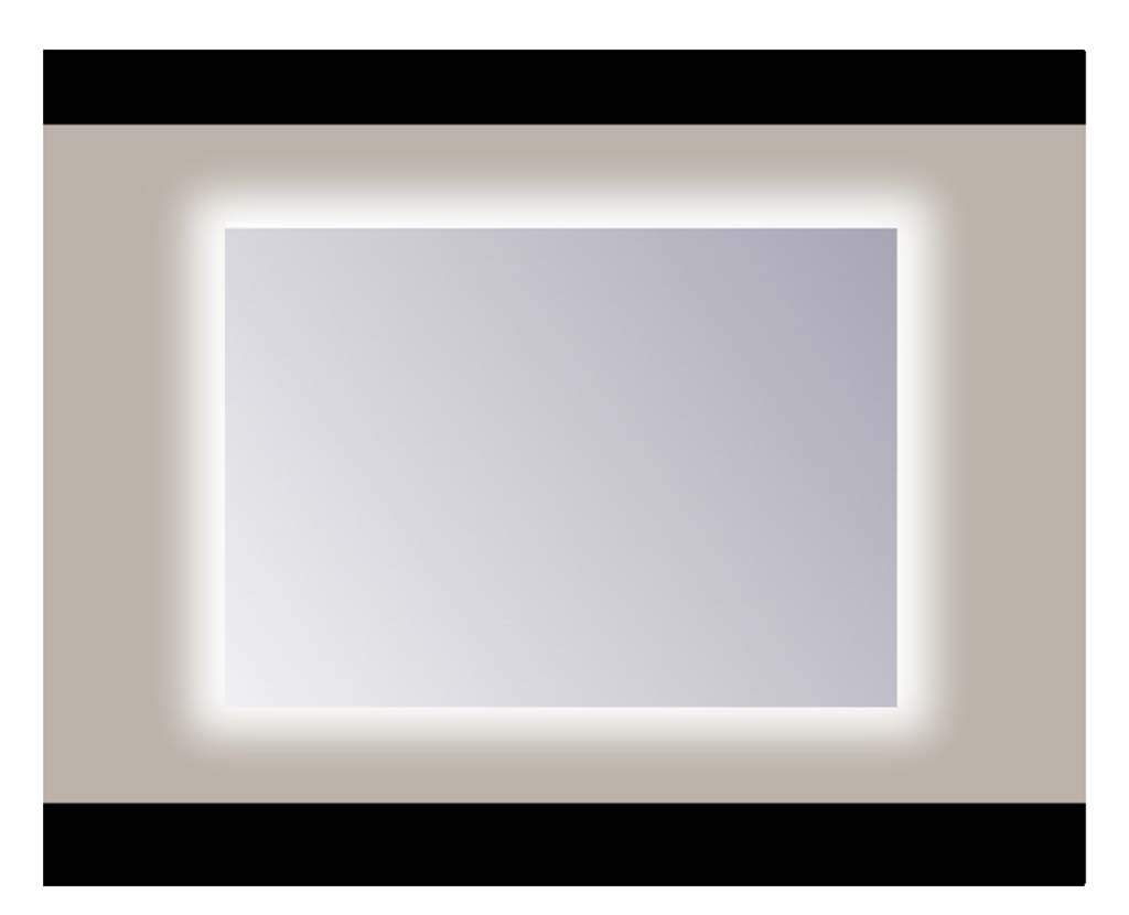 Sanicare Q-mirrors spiegel zonder omlijsting / PP geslepen 80 cm. rondom Ambiance cool White leds