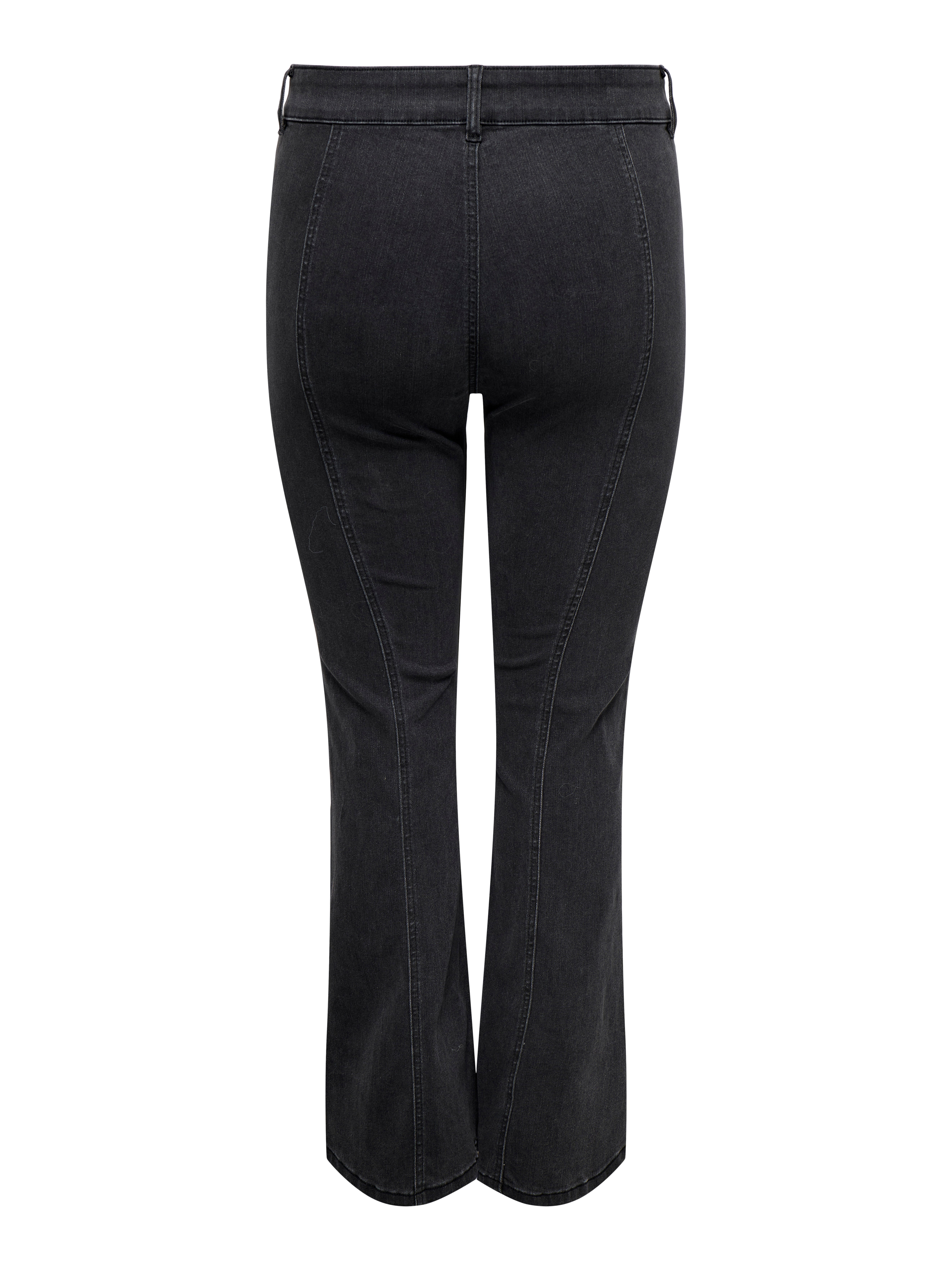 CARSALLY Mittlere Taille Ausgestellt Jeans Washed Black