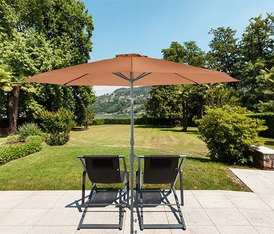 Leco Sonnenschirm, 300 cm, orange (exkl. Schirmständer)
