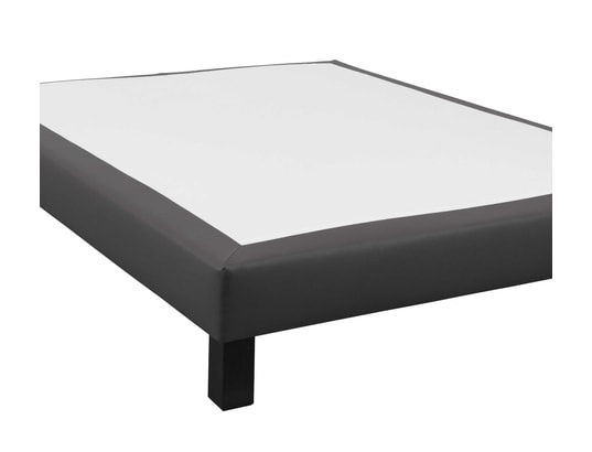SOMEO - Sommier 120 x 190 Sommier déco tapissier recouvert 15cm gris 120 x 190