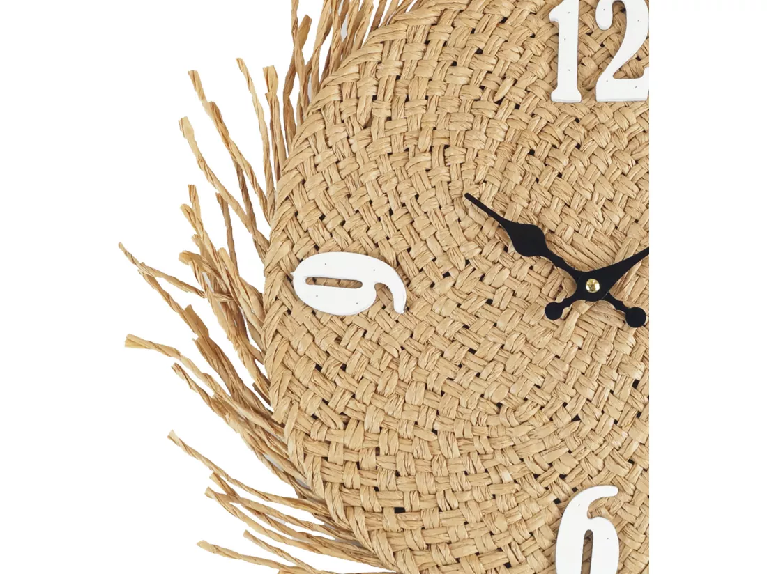Horloge Murale En Bois Suspendues Design, Mdf Ronde 50 Cm
