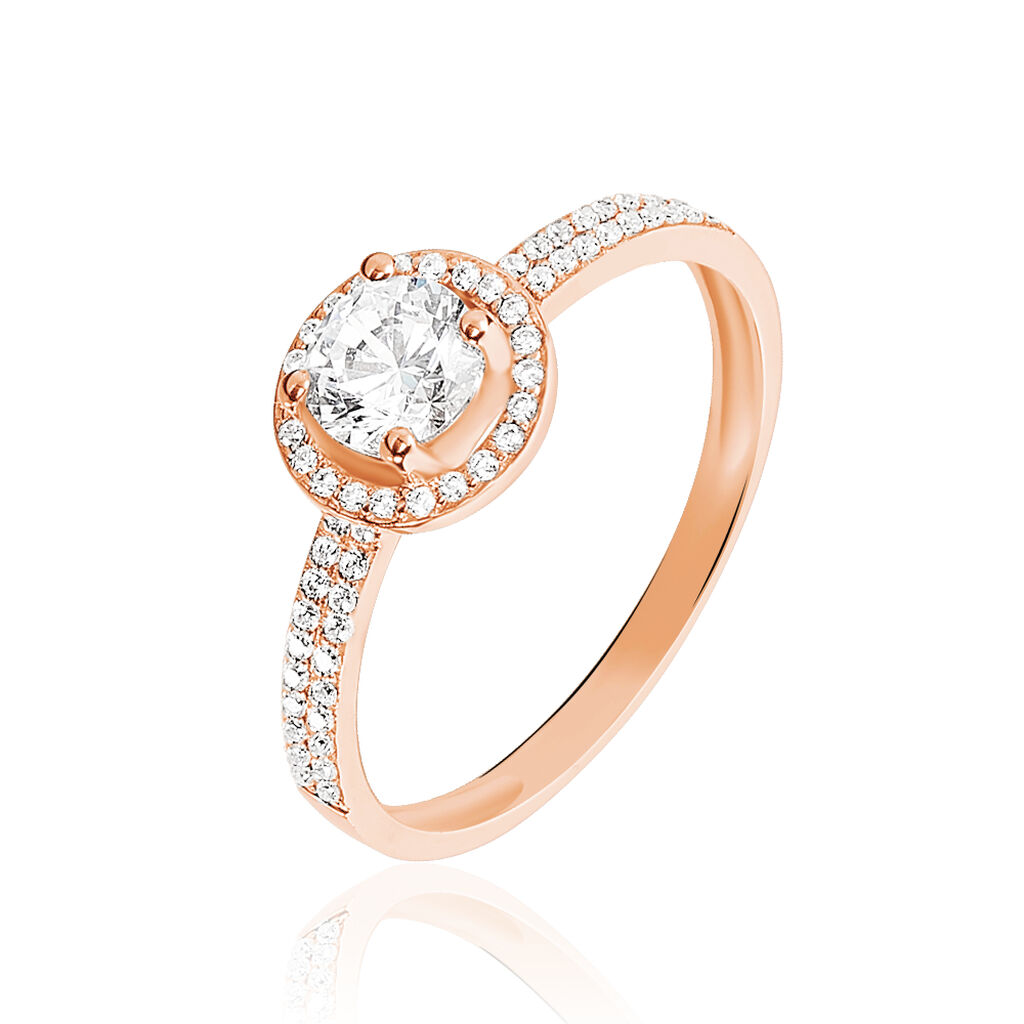Bague Garine Or Rose Oxyde De Zirconium
