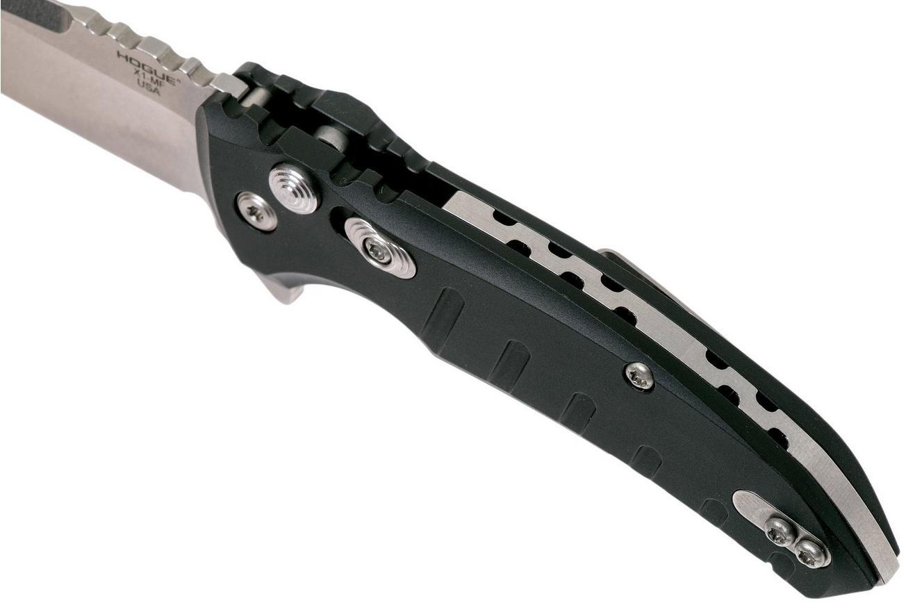 Hogue X1 Microflip Black Droppoint zakmes 24170, Allen Elishewitz design