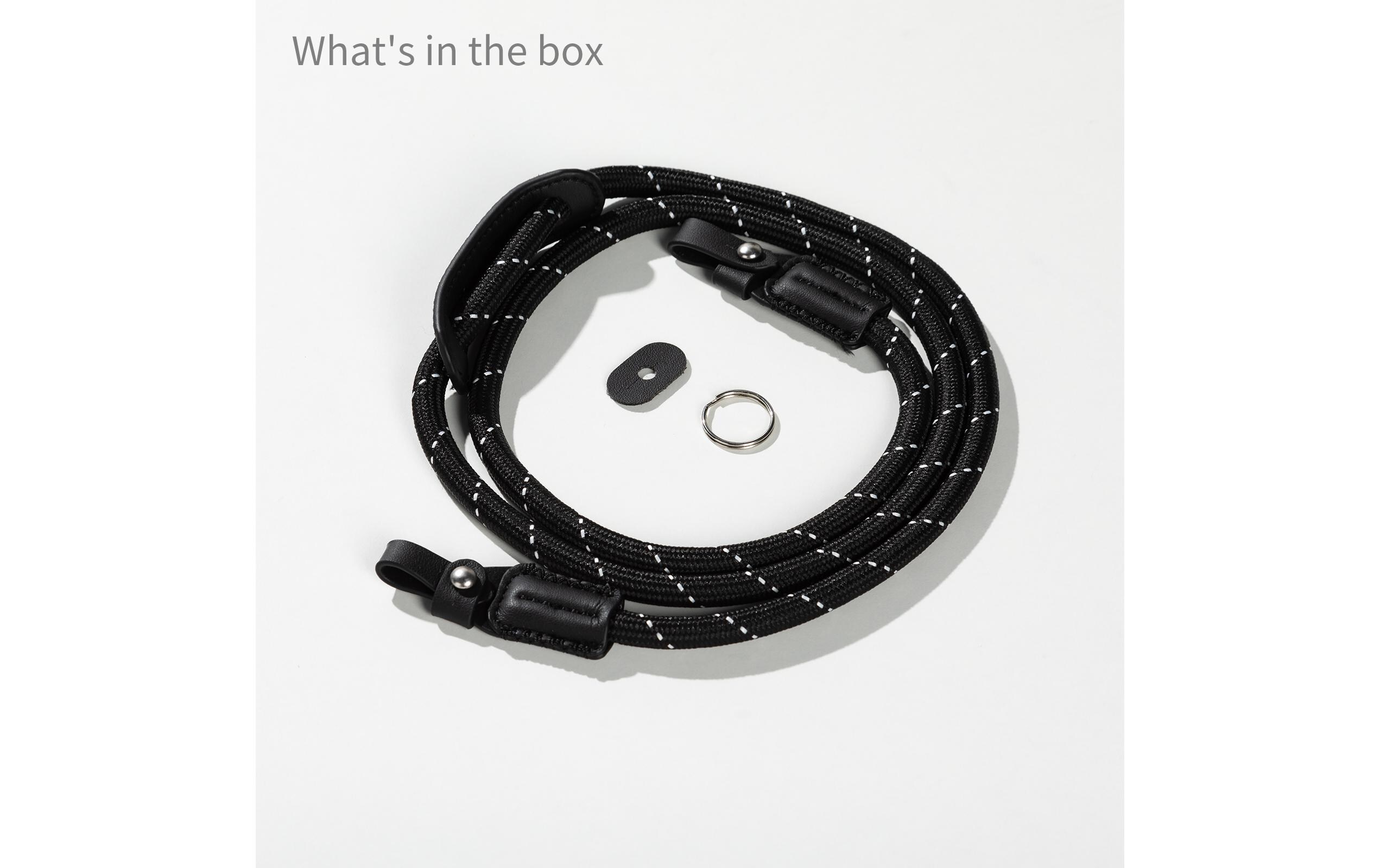 Universal Braided Shoulder Strap SchwarzKameragurt mit einer Tragkraft bis zu 10 kg
