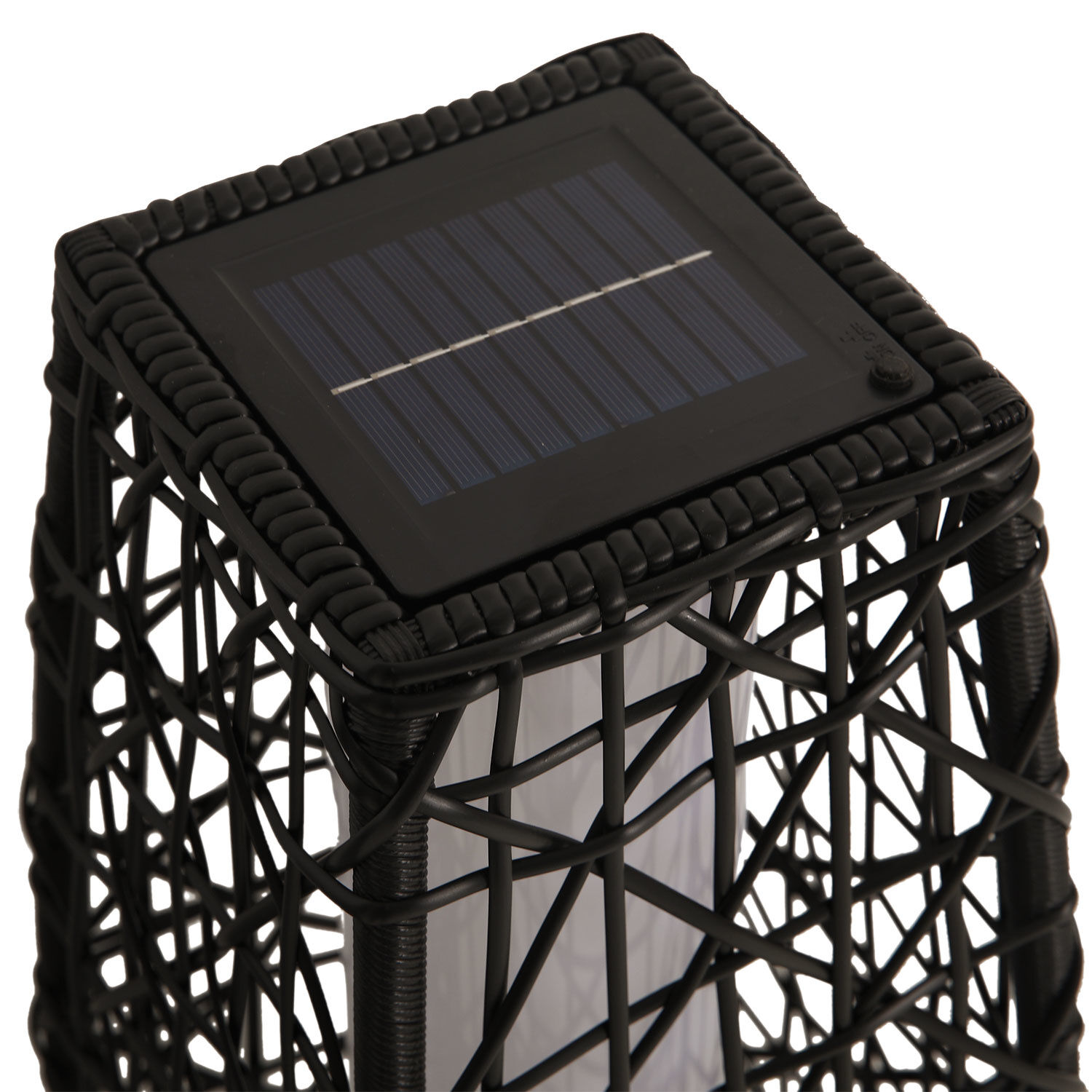 Solar-Laterne aus Rattangeflecht