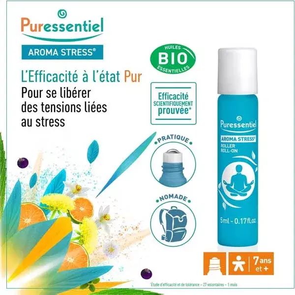 Puressentiel Aroma Stress Roll com 12 Óleos Essenciais 5ml