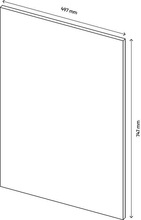 Porte battante blanche mate GoodHome Atomia H 74,7 x L. 49,7 cm