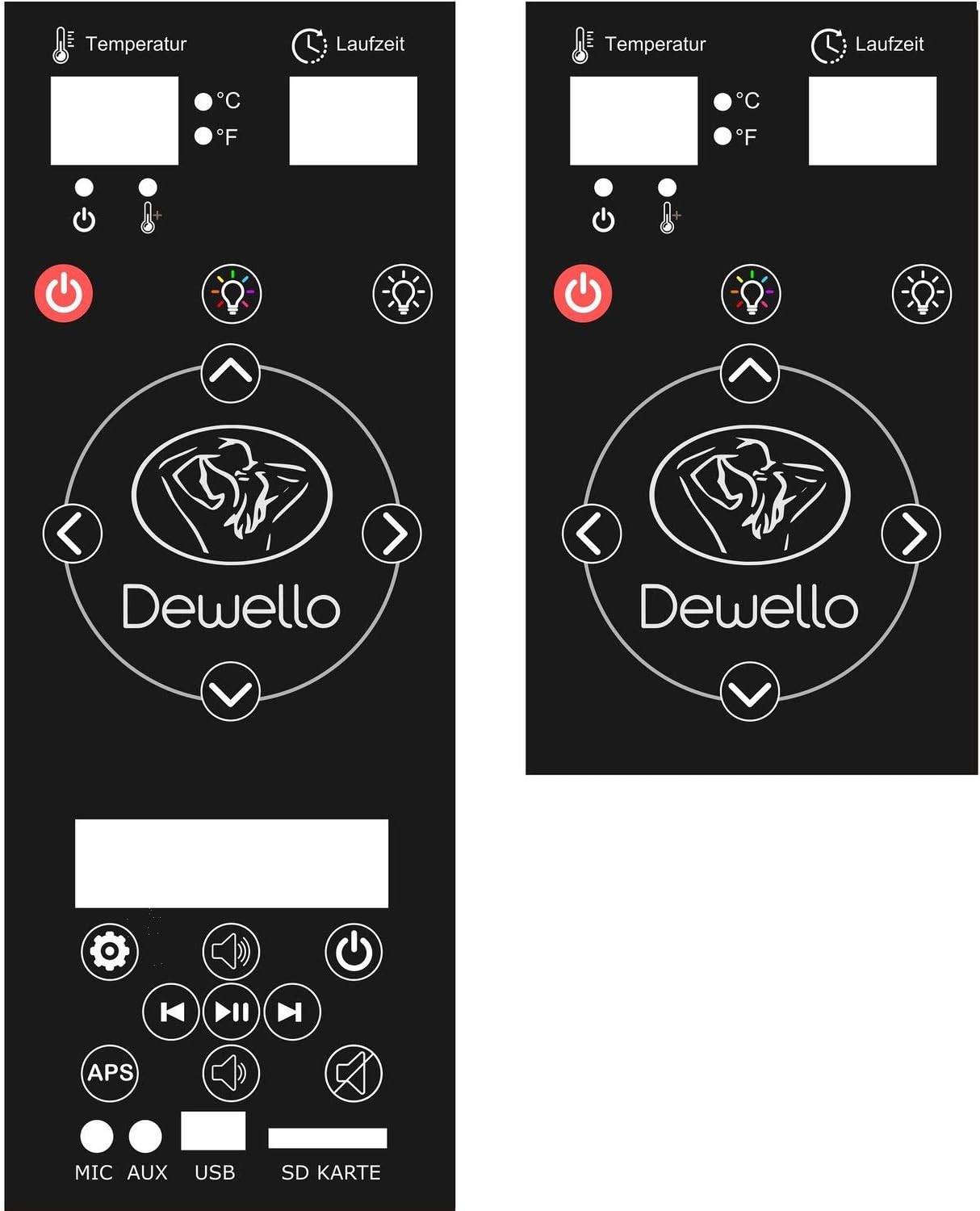 Dewello® Infrarotkabine Infrarotsauna Laval Plus 135cm x 105cm für 1-2 Personen aus Hemlock Tannenholz mit Keramikstrahlern, LED-Farblicht, Bluetooth, FM,MP3,USB