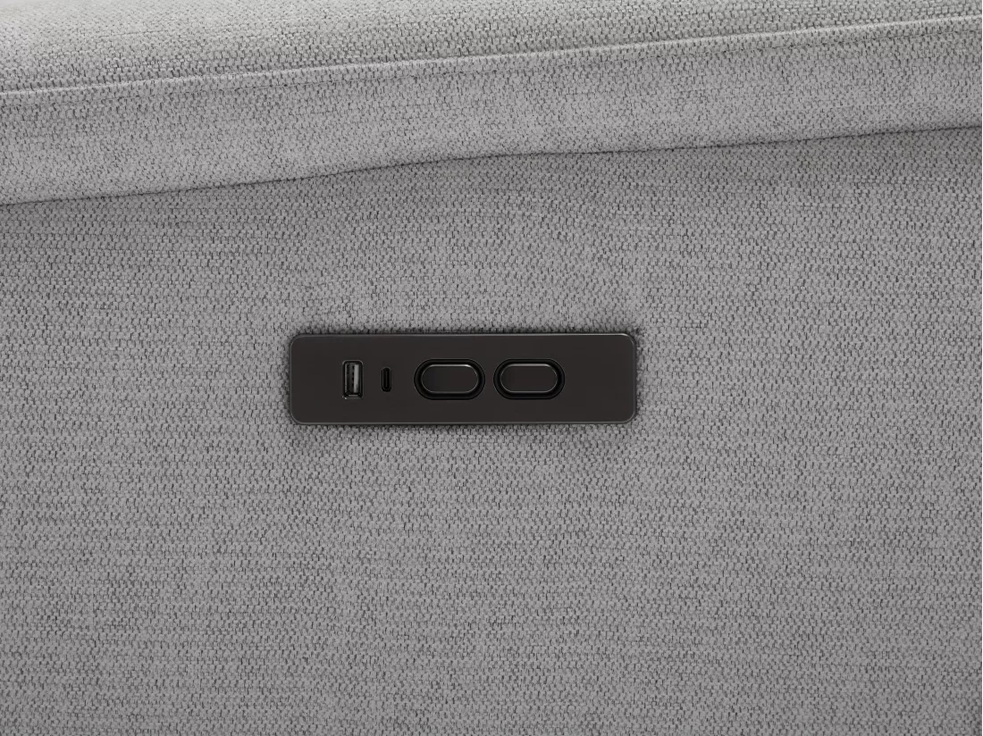 Fauteuil relax électrique en tissu gris clair CARTASIA