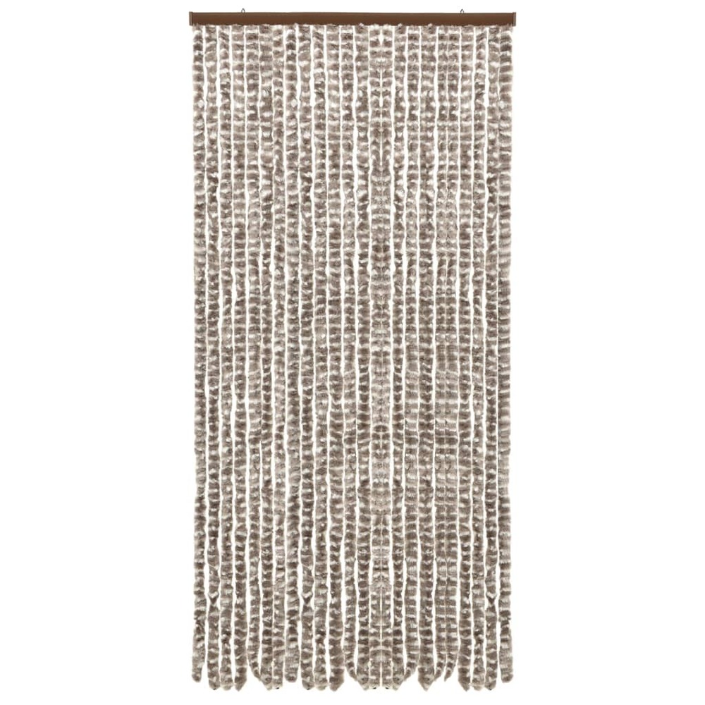 Moustiquaire taupe et blanc 100x220 cm chenille
