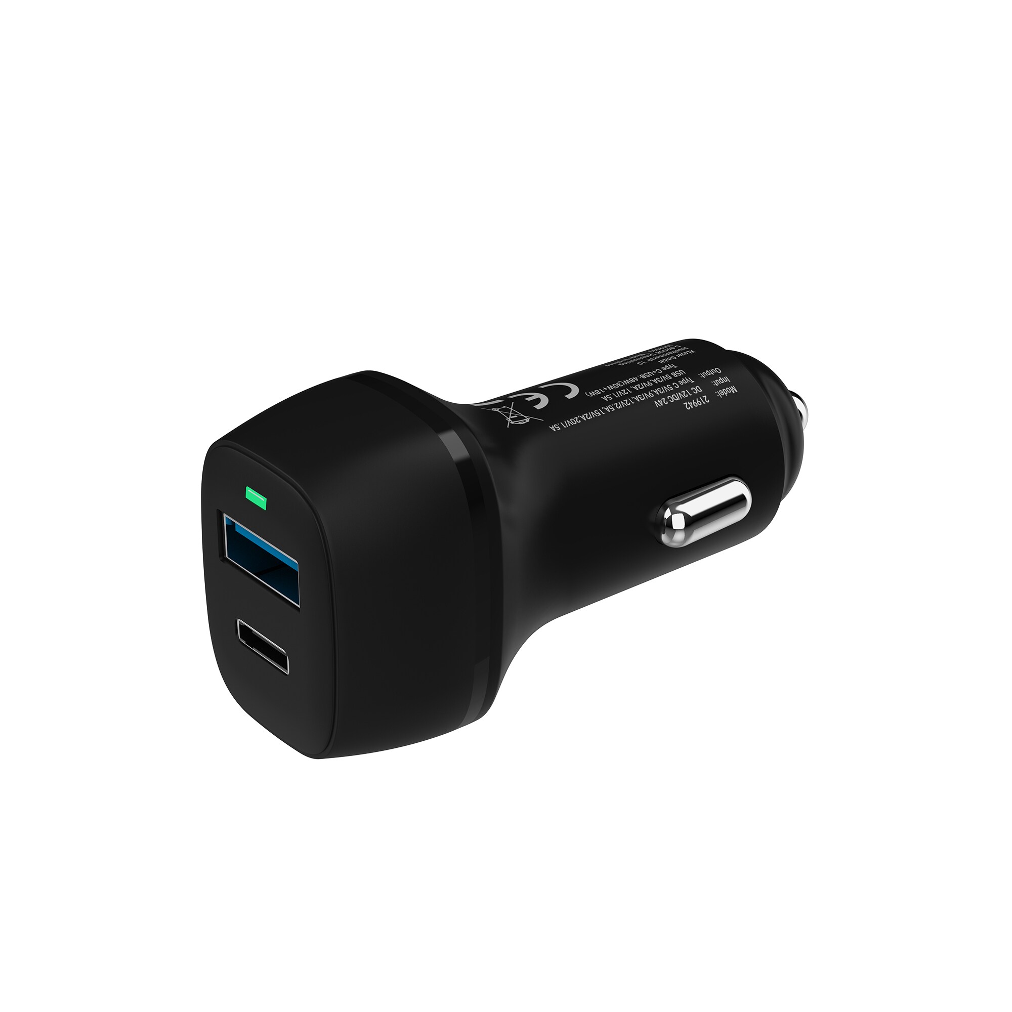 Xlayer Charger Kfz-Ladegerät USB-C PD 48W,USB QC3.0 18W Dual Adapter Schnellladegerät