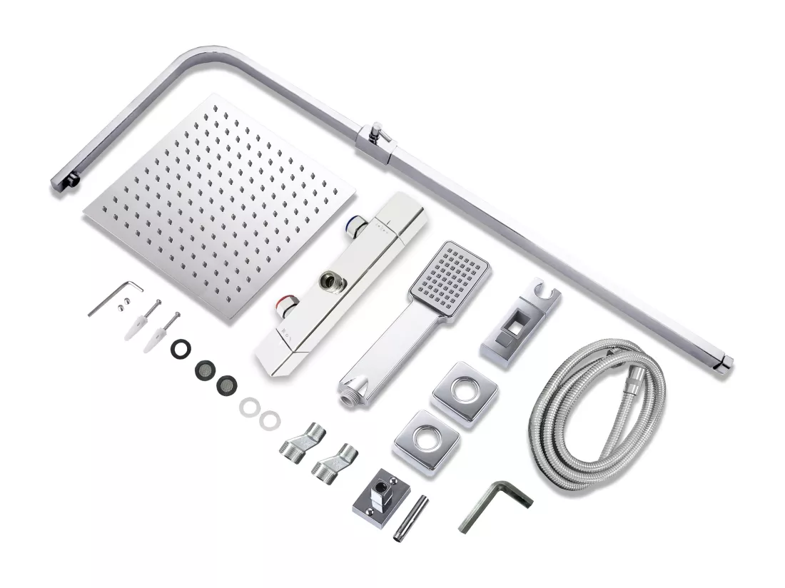 AICA colonne de douche thermostatique avec pomme de douche 10