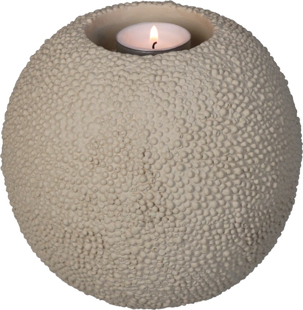 Waxinelichthouder Jeannette wit D 15 H 15 cm