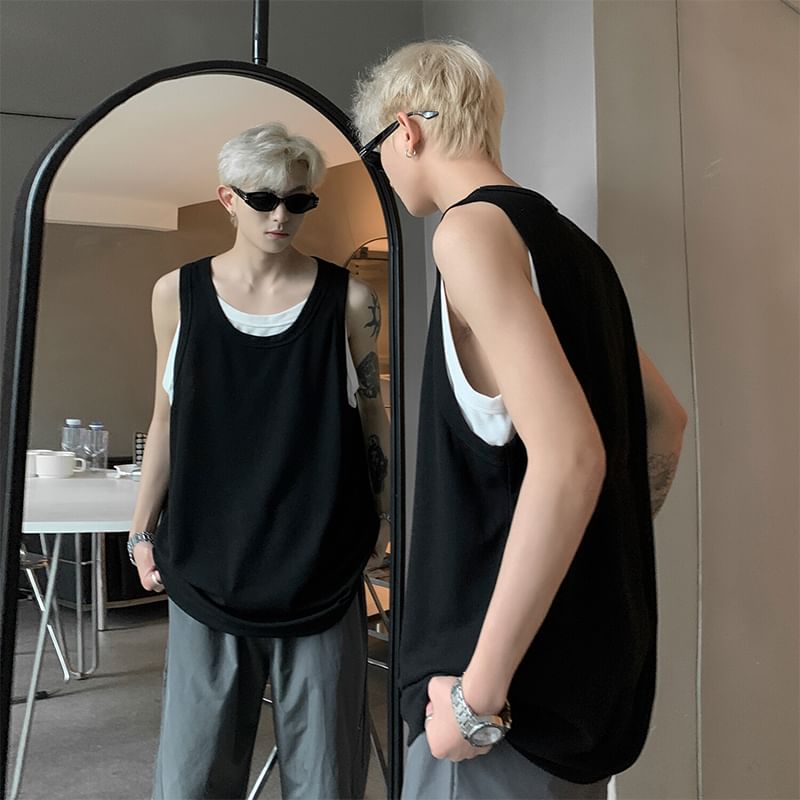 Priam - Mock tweedelig tanktopje in twee kleuren