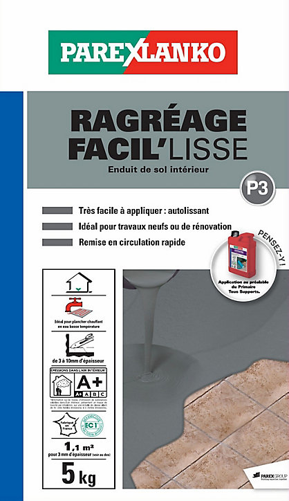 Ragréage sol intérieur autolissant 5 kg
