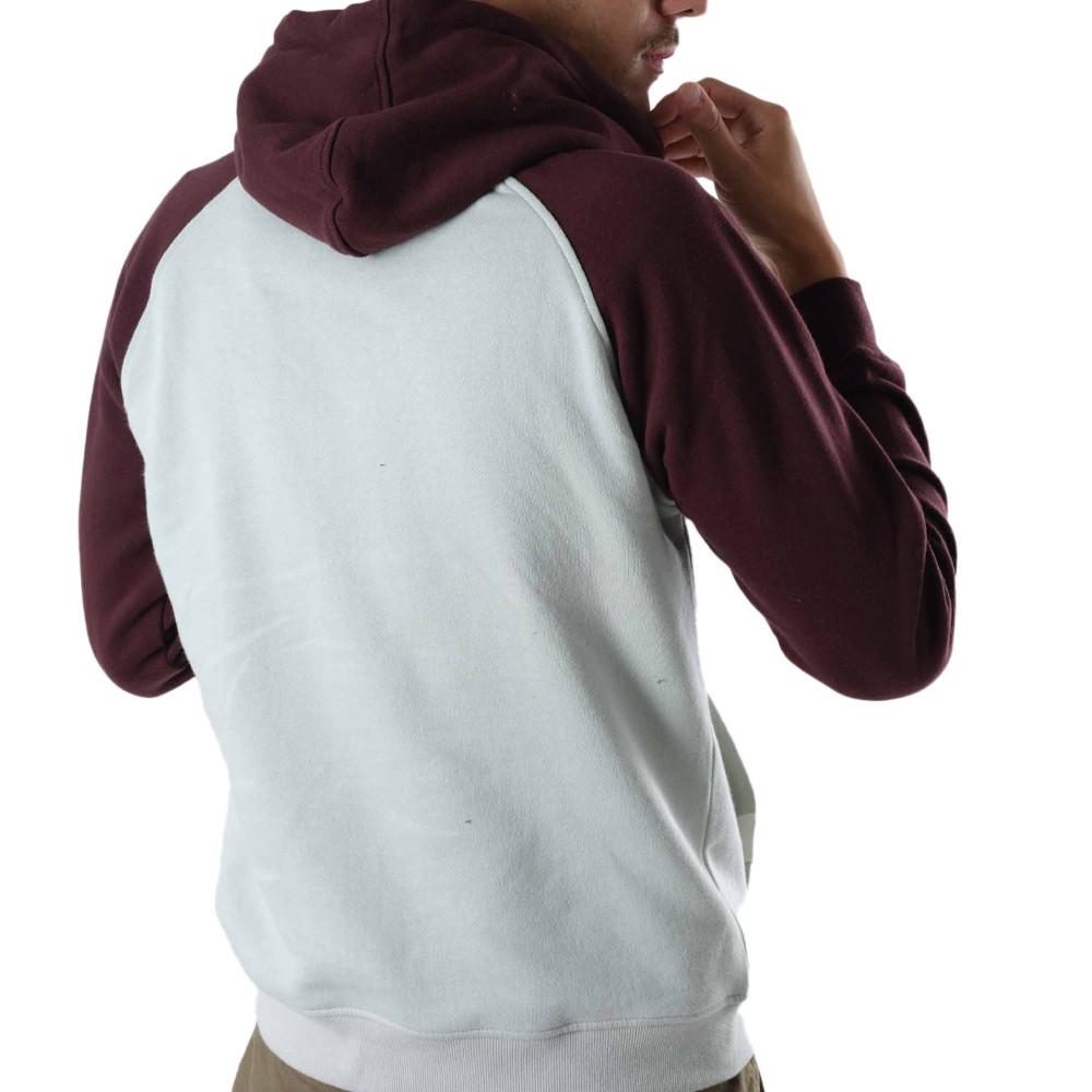 Deeluxe Sweat à capuche Gris/Bordeaux Homme Deeluxe Nether