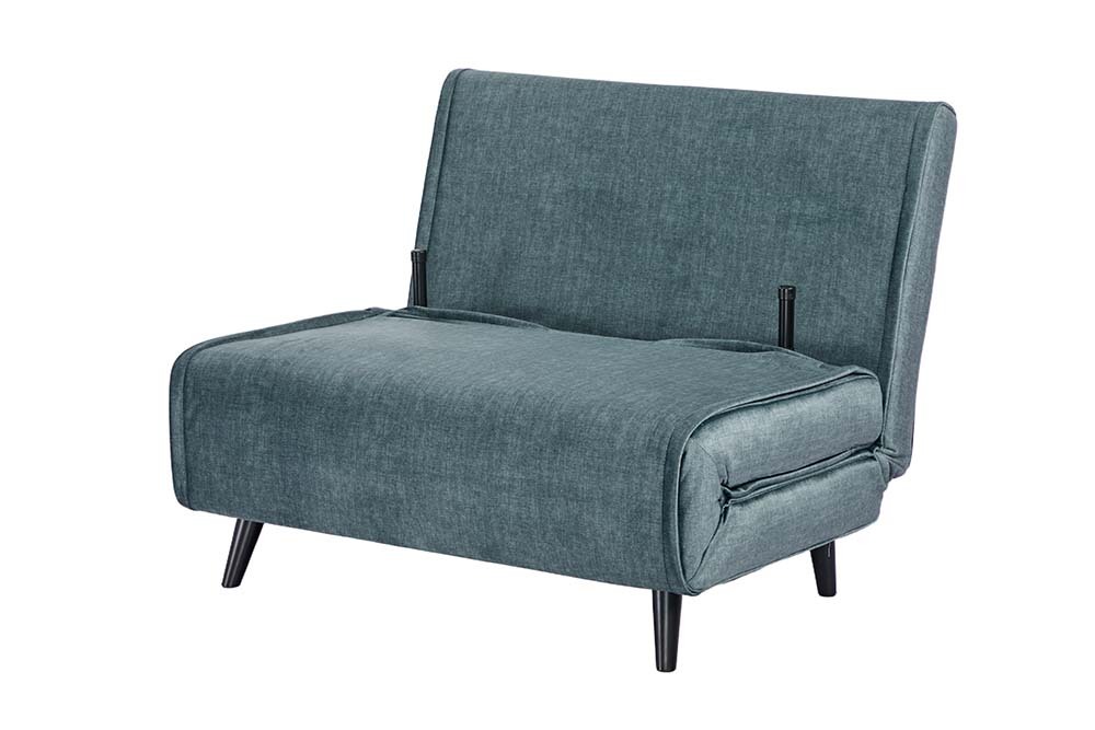 Retro Schlafsessel SMART MULTIFUNCTION 100cm petrol Vogue Velours Samt Bettfunktion