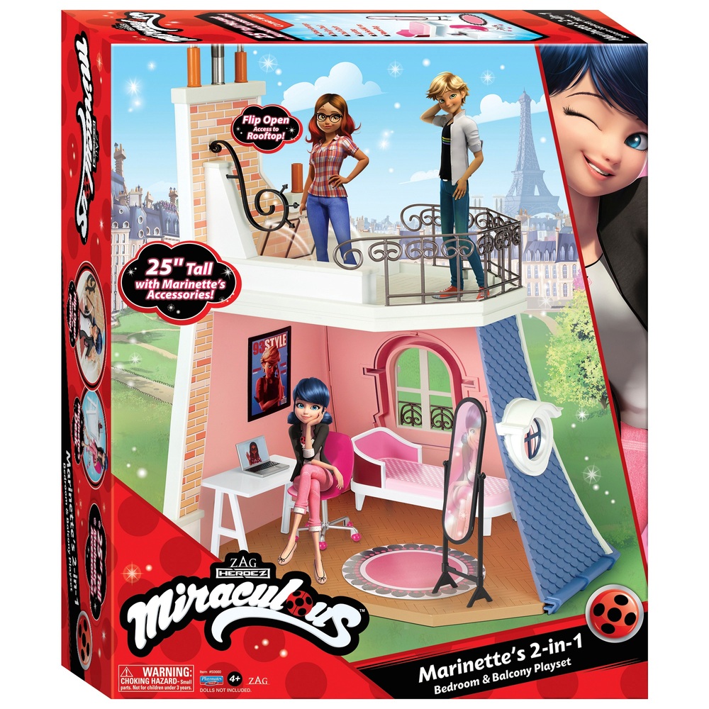 Miraculous Ladybug 2-in-1 Balkon- und Schlafzimmer-Spielset