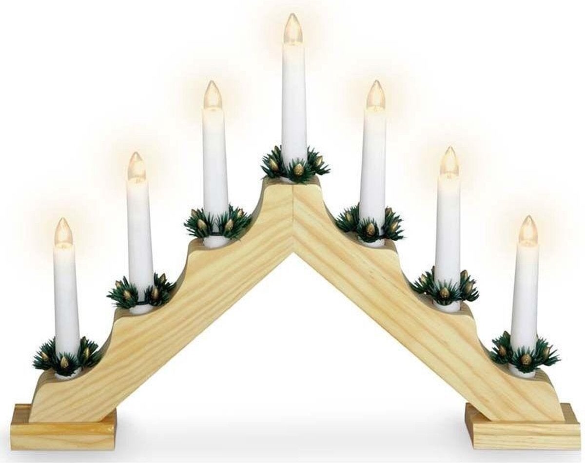 LED dinerkaars hout wit 41 x 6 x 30 cm
