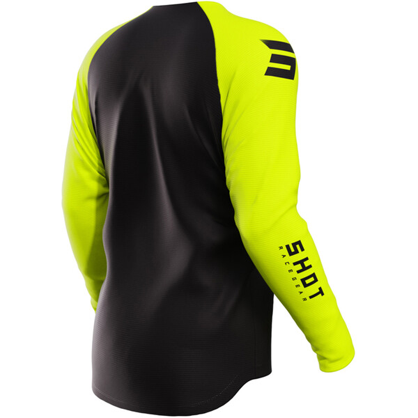Shot - Maillot Draw Escape Noir / Jaune fluo