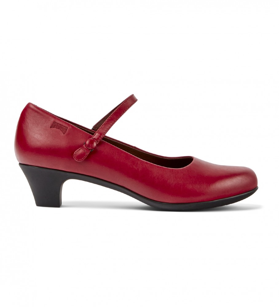Sapatos Camper Helena Low de couro vermelho