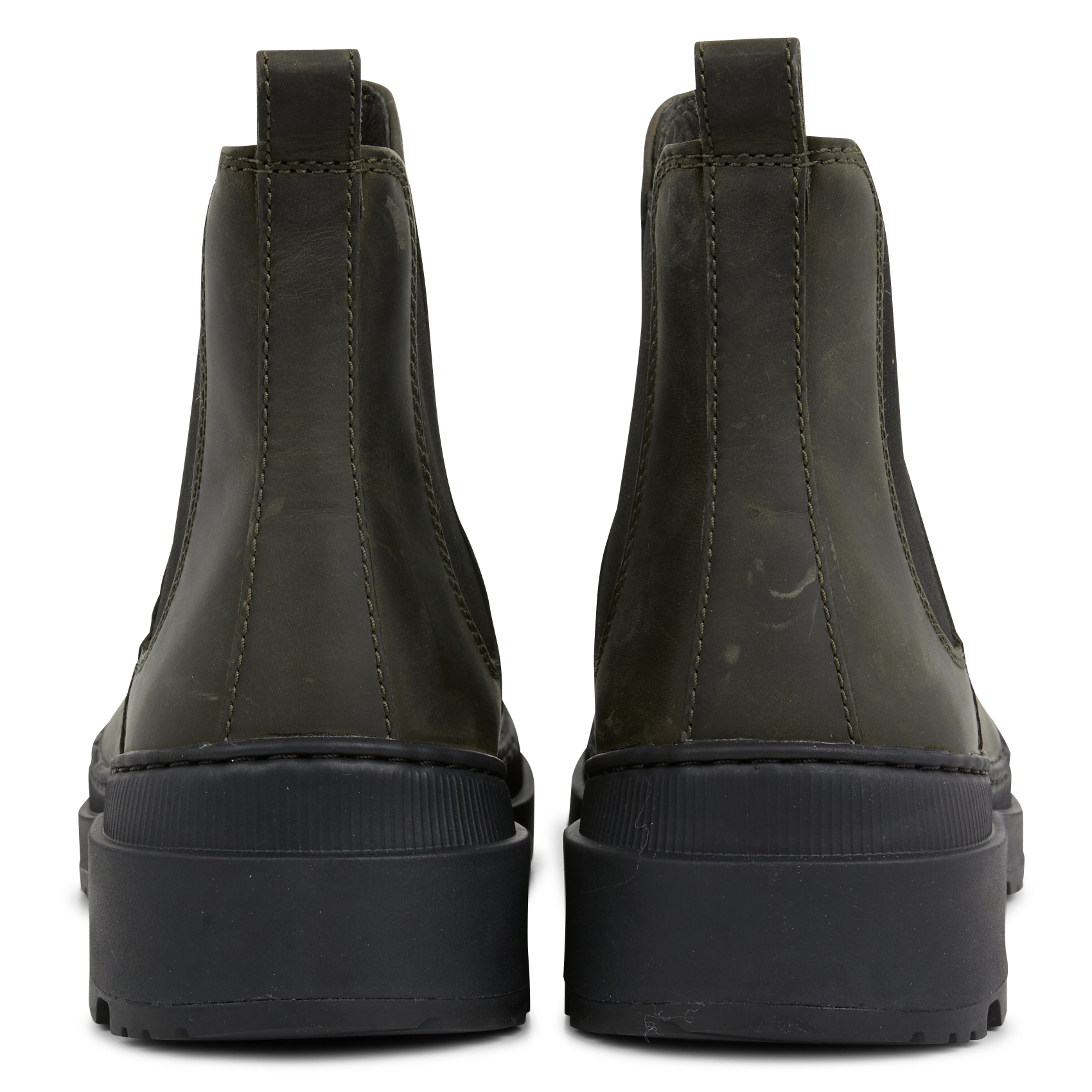 BRUTUS TREK - Bottines à bout rond en cuir| Vert